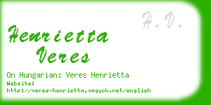 henrietta veres business card